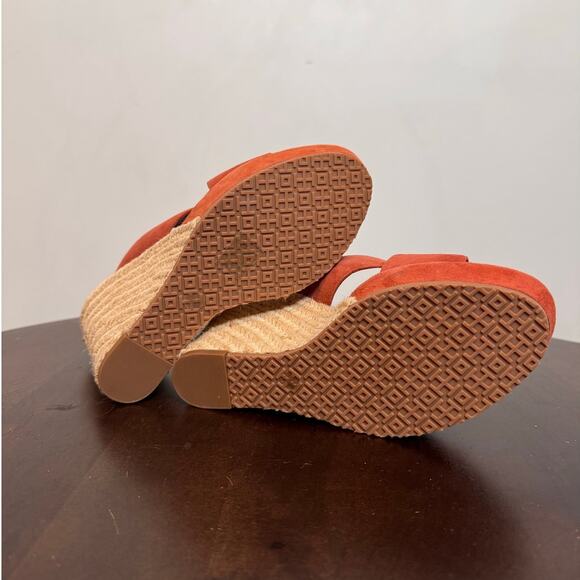 Tory Burch Bailey Suede Wedge Sandals - Size 7.5 - Picture 7 of 7